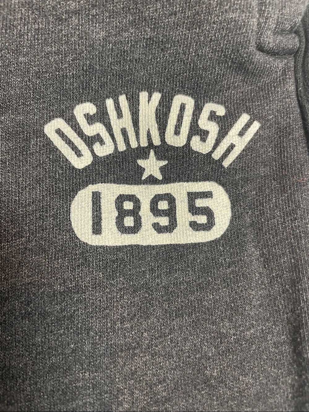 OshKosh B'gosh Dark Gray Fleece Jogger Pants with Side Stripe